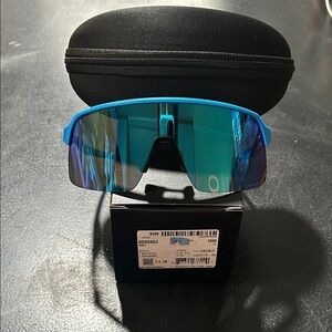 Oakley Teal Blue Shield Performance Sunglasses
